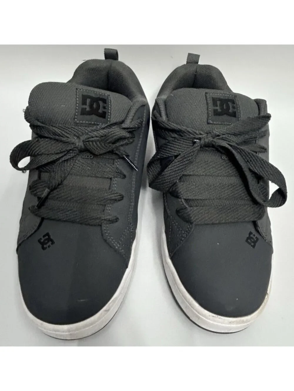 DC Men's Court Graffik Skate Shoes Size 10 Black Grey Streetwear Pink Grunge Emo